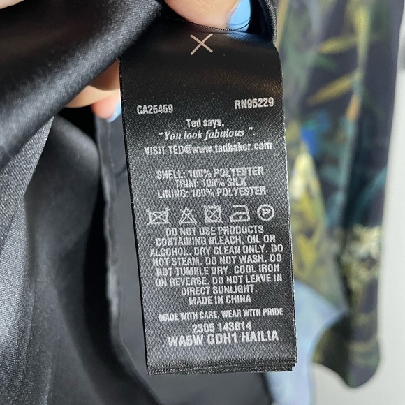 Ted Baker London Hailia Twilight Tropical Floral Print Dress size 1 - Picture 4 of 8